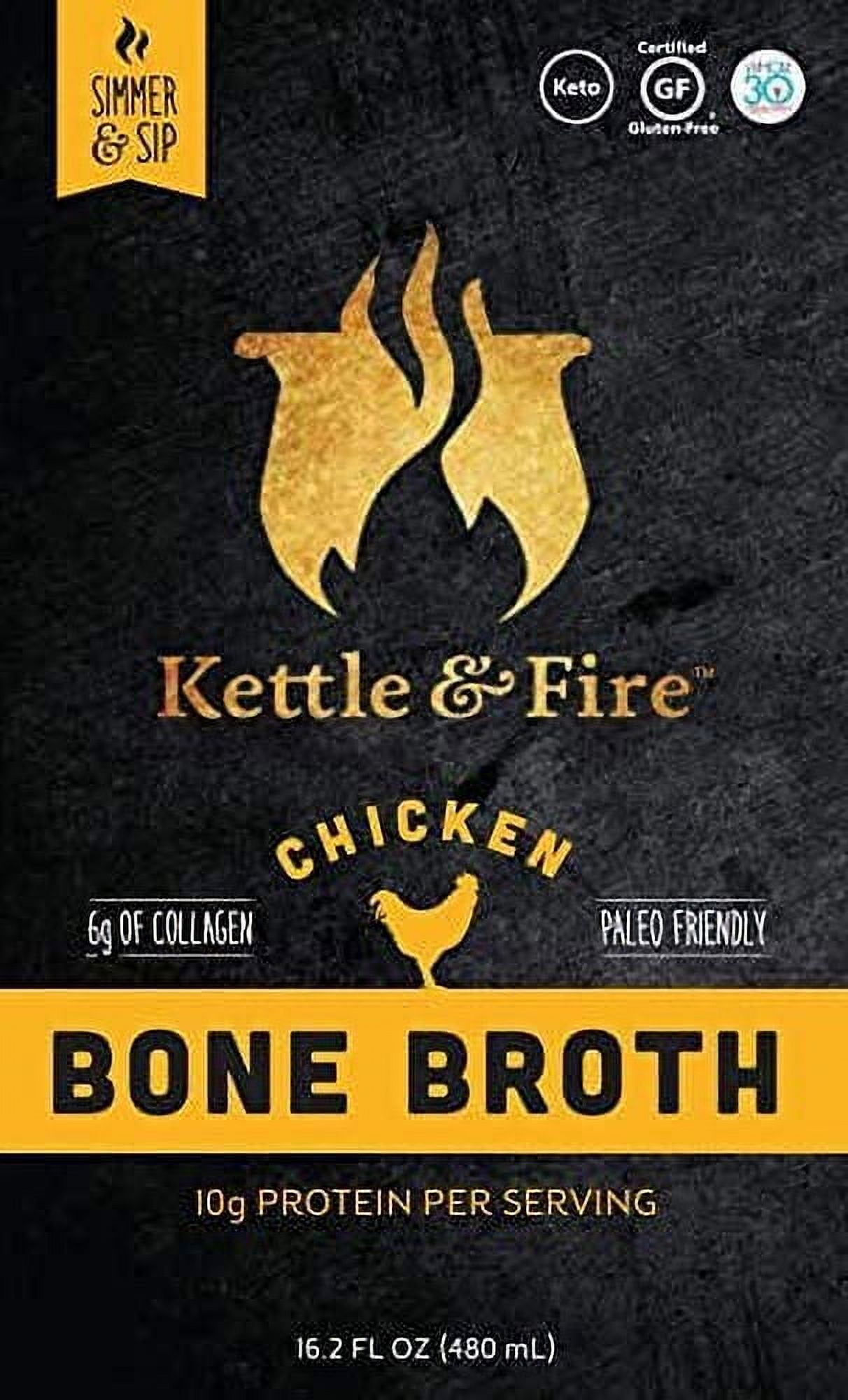 Kettle & Fire Bone Broth Chicken 16.2 fl oz Pack of 2