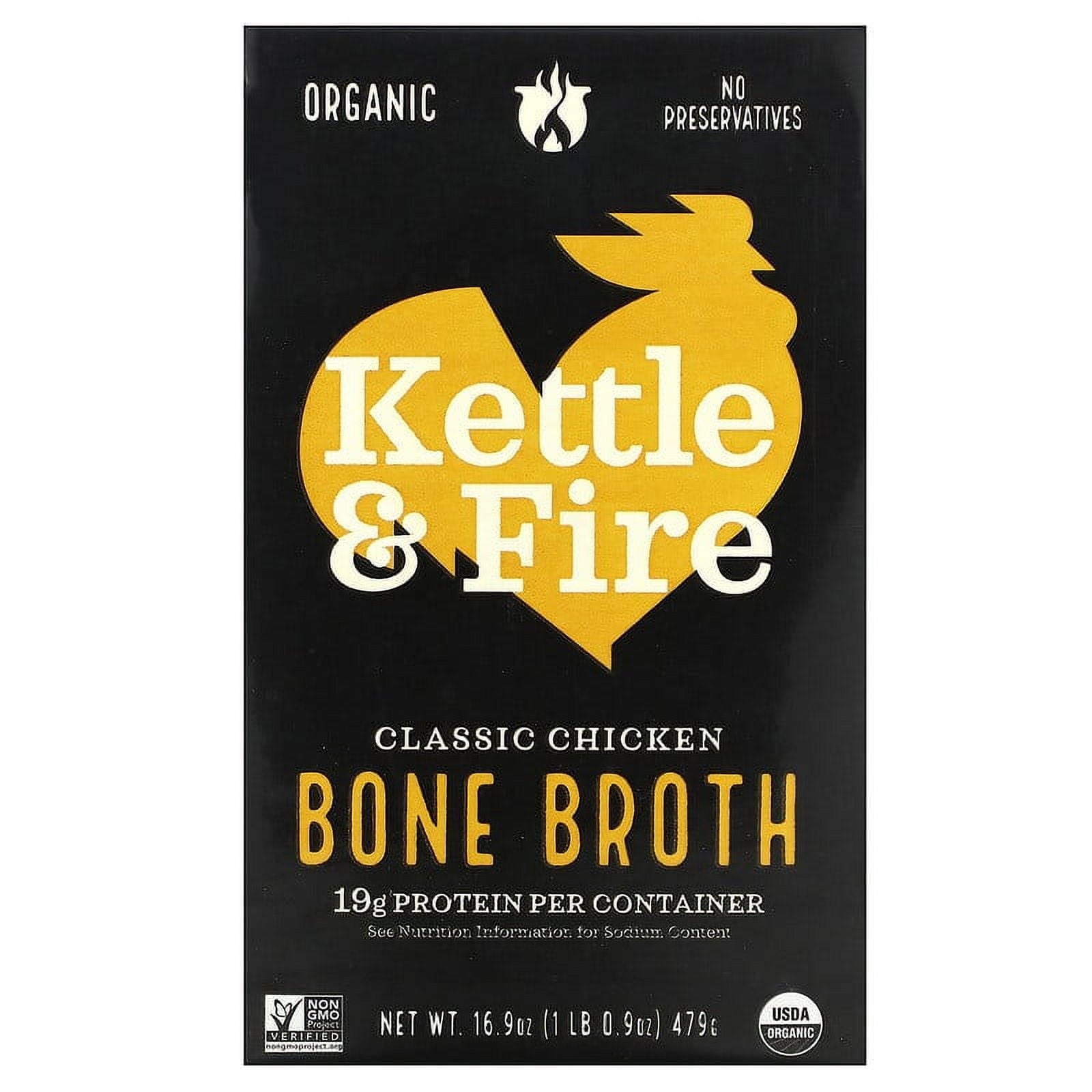 Kettle & Fire Bone Broth Chicken 16.2 fl oz Pack of 4