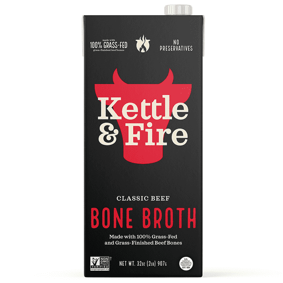 Kettle & Fire Classic Beef Bone Broth, Shelf-Stable, 32 oz
