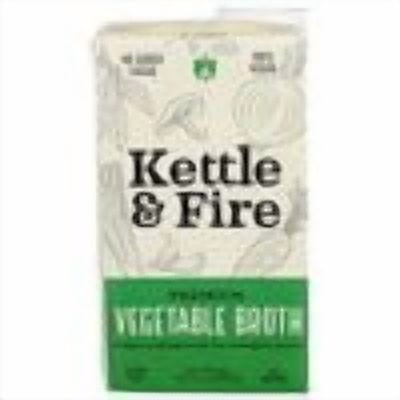 Kettle & Fire Premium Vegetable Cooking Broth 32 oz Pack of 4