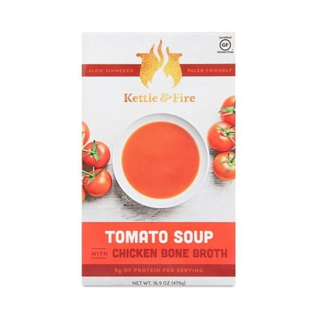Kettle & Fire Tomato Soup with Chicken Bone Broth, 16.9 oz - Pack of 6