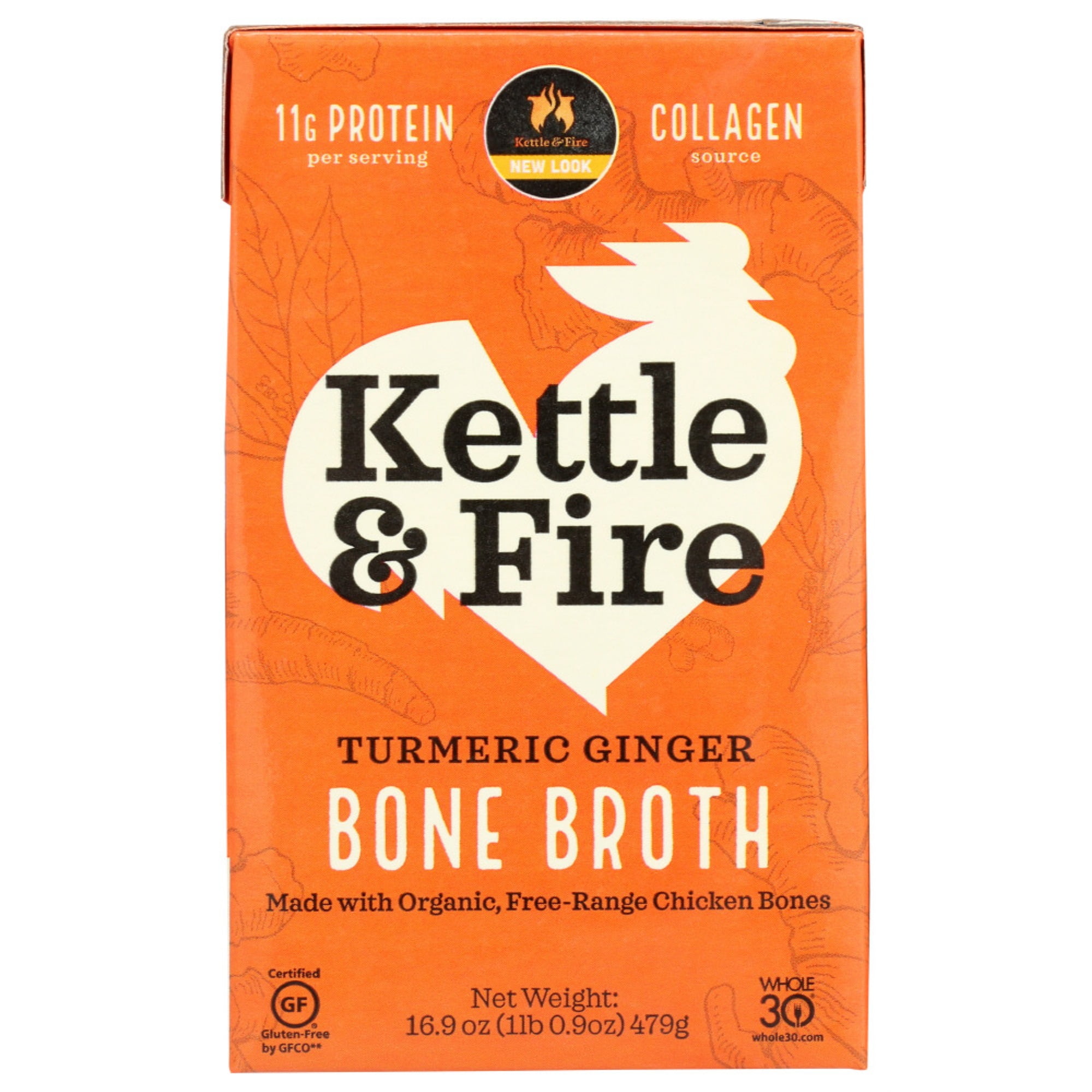 Kettle & Fire Turmeric Ginger Bone Broth, 16.9 oz