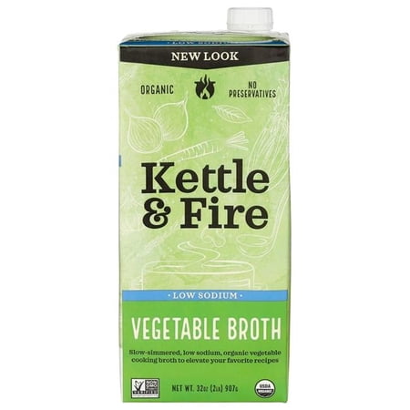 Kettle & Fire Low Sodium Vegetable Broth 32 oz