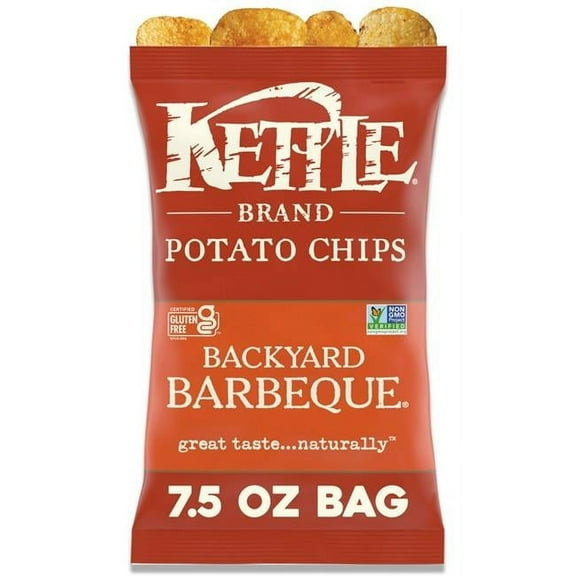 Kettle Foods 7.5 oz BBQ Potato Chips - Pack of 12
