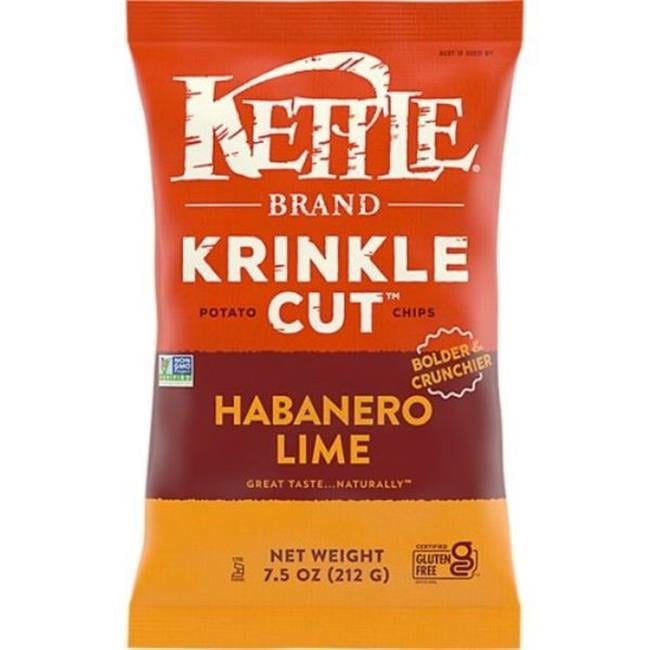 Kettle Foods  7.5 oz Habanero Lime Potato Chips - Pack of 12