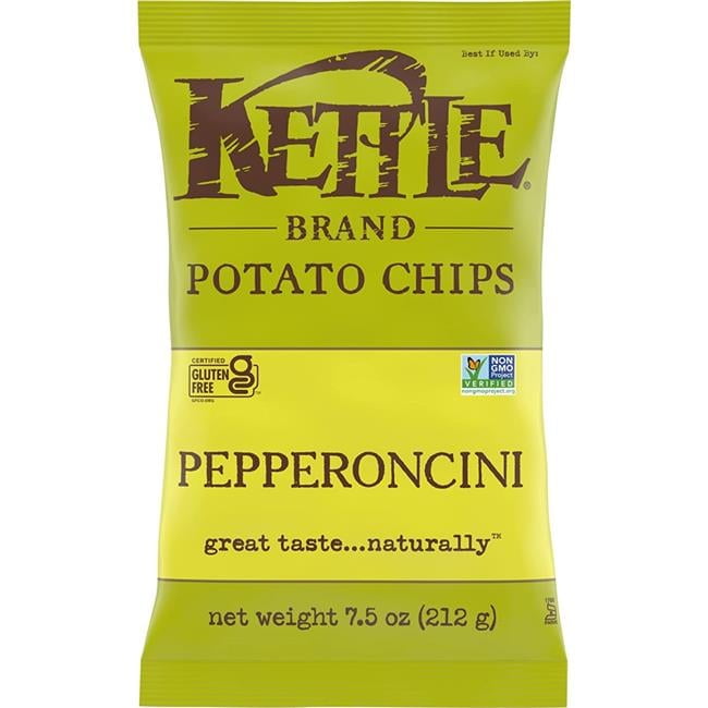Kettle Foods  7.5 oz Pepperoncini Potato Chips - Pack of 12