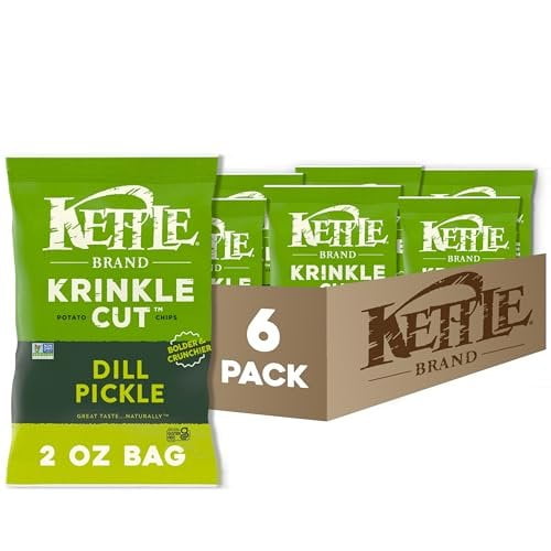 Kettle Foods, Chip Krinkle Cut Dill Pickle Caddy, 2oz. (6count)