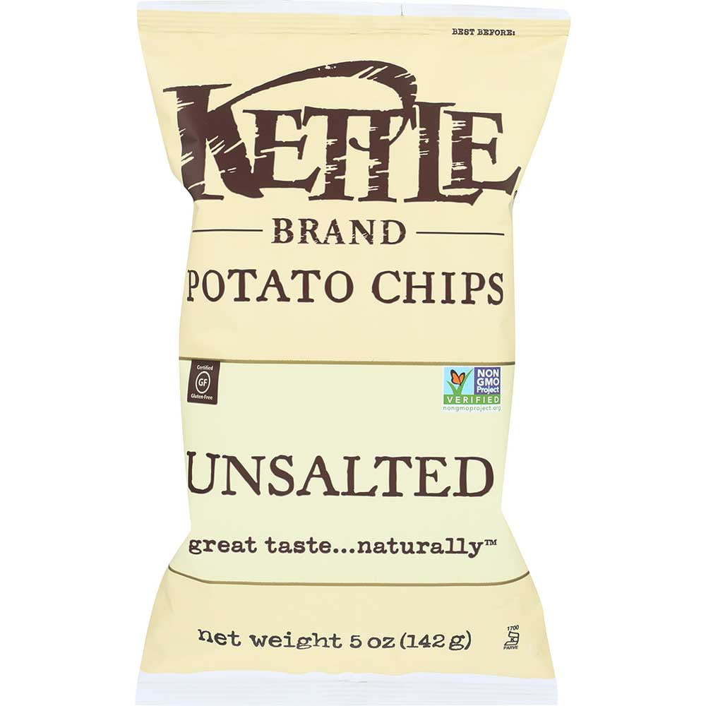 Kettle Foods Natural Gourmet Potato Chips, 5 Ounce -- 15 per case.
