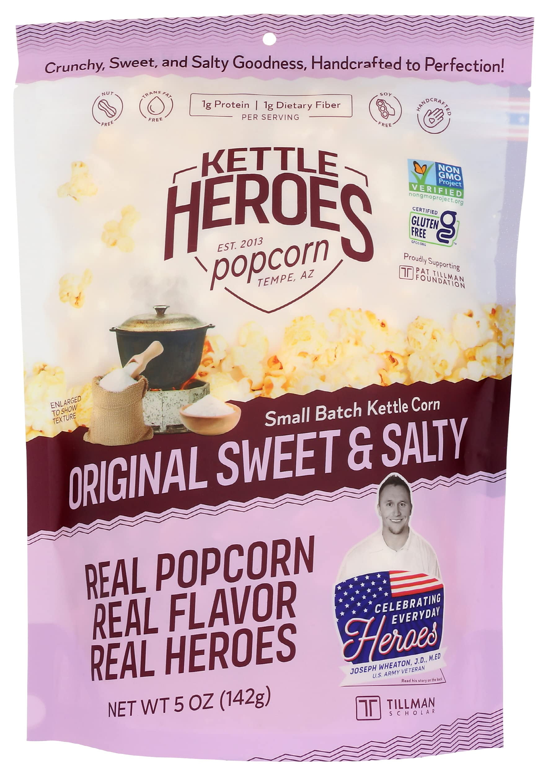 Kettle Heroes Popcorn, Original Sweet & Salty Flavor, Small Batch