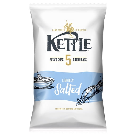 Kettle Lightly Salted Crisps 5 X 25G, Imported from Britain