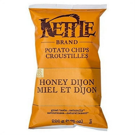 Kettle Potato Chips, Honey Dijon, 220g/7.8oz.