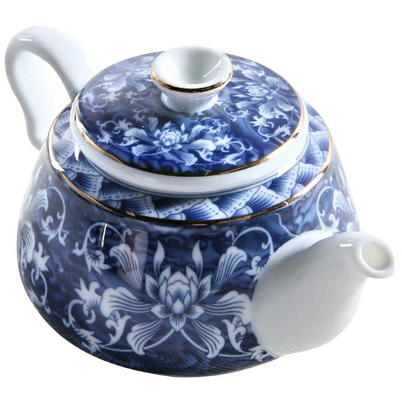 Kettle Tea Kettles Black Pot Office Ceramic Pitcher Teapot Blue and White Porcelain Ceramics Travel