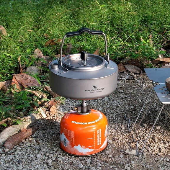 Kettle with Folding Handle & Filter Ultralight Teapot Outdoor Camping Coffee Pot for Boiling Water Coffee Tea