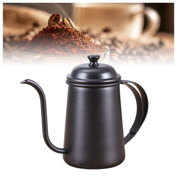 Kettle with Long Gooseneck Spout, Stainless Steel Pour Over Coffee Kettle with Lid, 650ML Coffee Teapot Coffee Pot for Home or Office Use