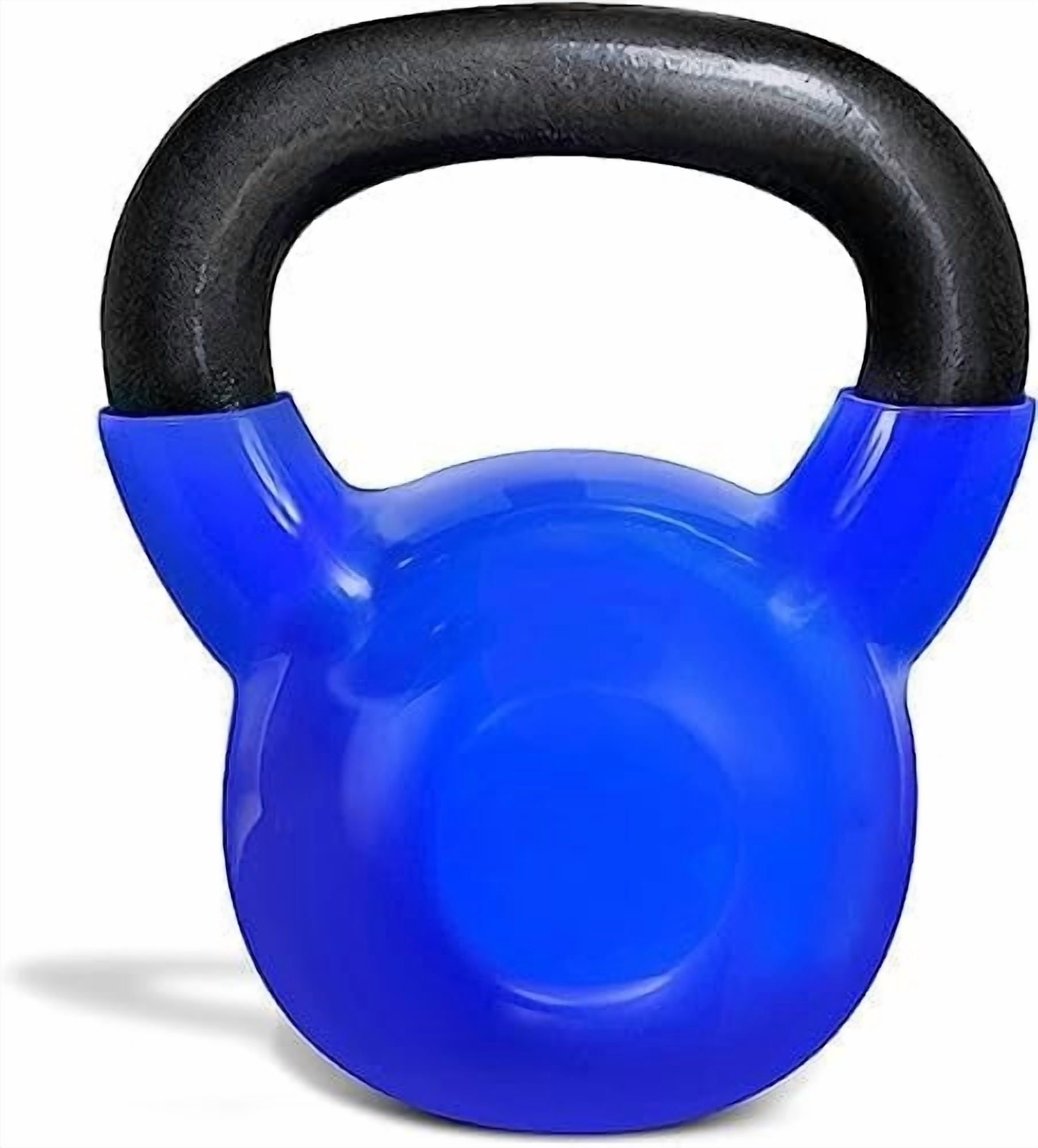 Kettlebell, 5-100 LB Vinyl Coated Cast Iron Strength Training Kettlebells for Home Gym Exercises, Fitness, Full Body Workout Equipment, Push Ups, and Grip Strength