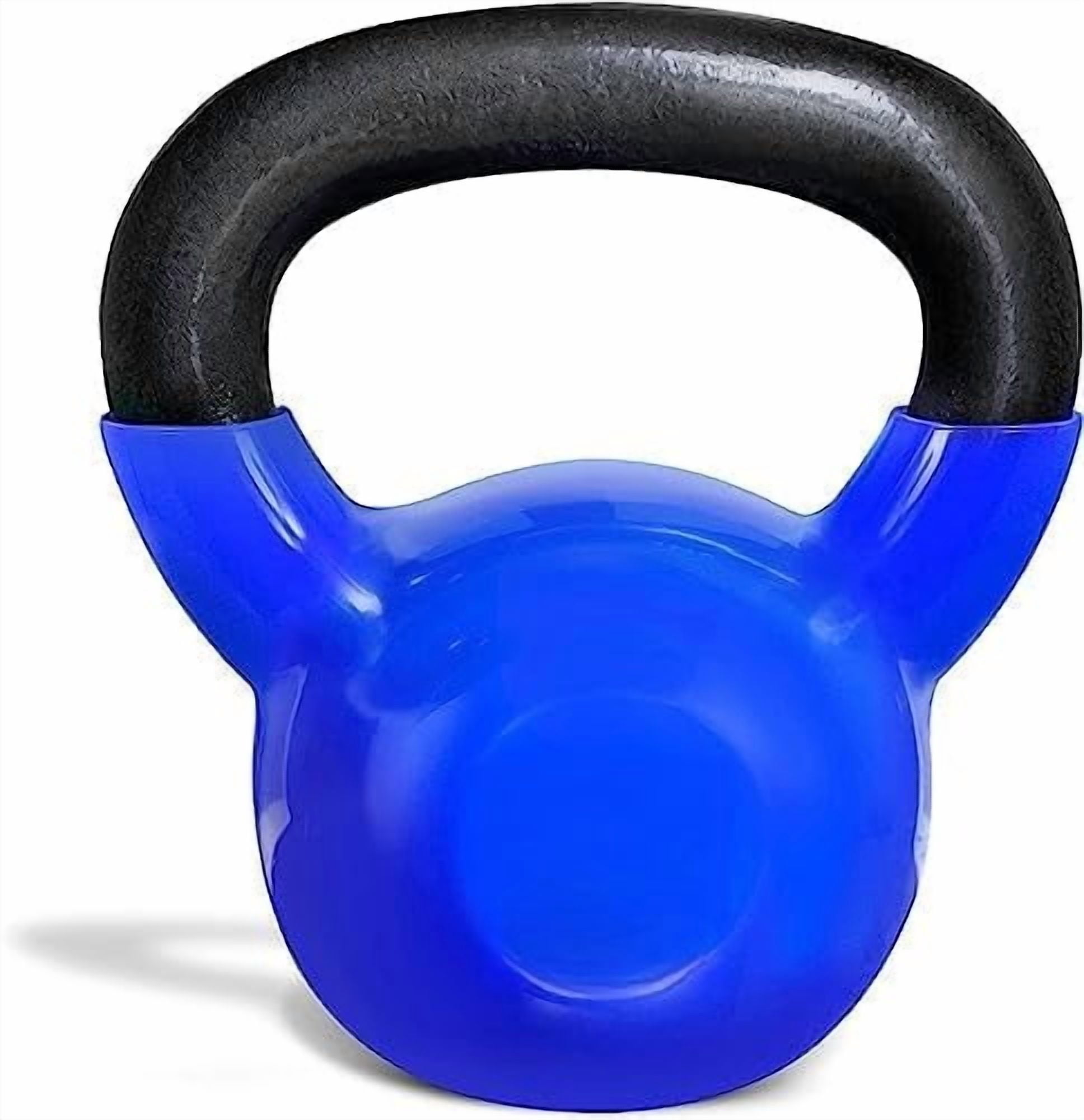 Kettlebell, 5-100 LB Vinyl Coated Cast Iron Strength Training Kettlebells for Home Gym Exercises, Fitness, Full Body Workout Equipment, Push Ups, and Grip Strength