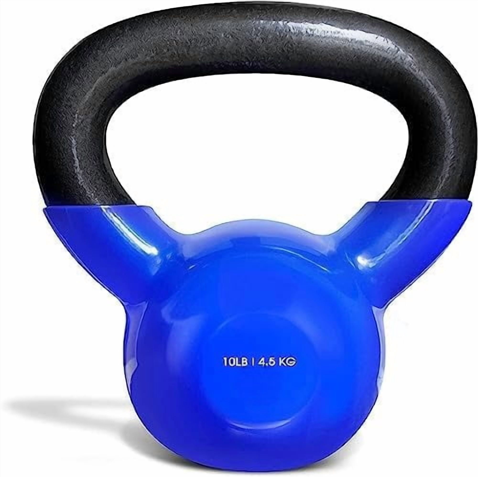 Kettlebell, 5-100 LB Vinyl Coated Cast Iron Strength Training Kettlebells for Home Gym Exercises, Fitness, Full Body Workout Equipment, Push Ups, and Grip Strength