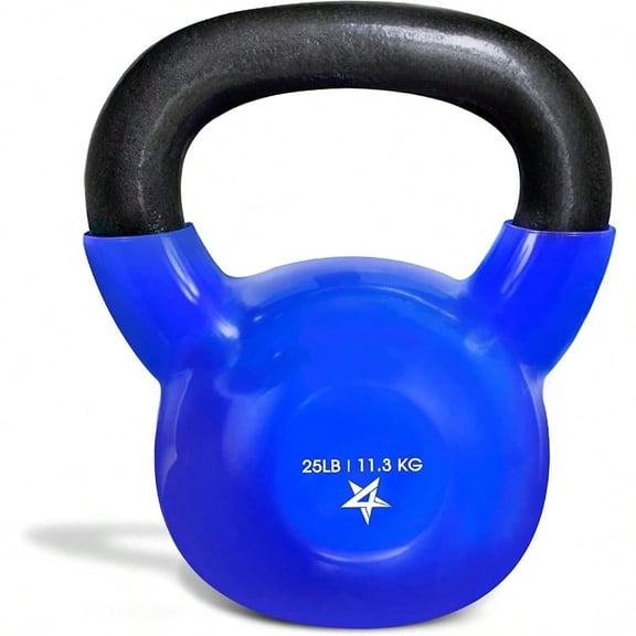 Kettlebell 5100 LB Vinyl Coated Cast Iron Strength Training Kettlebells For Home Gym Exercises Fitness Full Body Workout Equipment Push Ups And Grip Strength