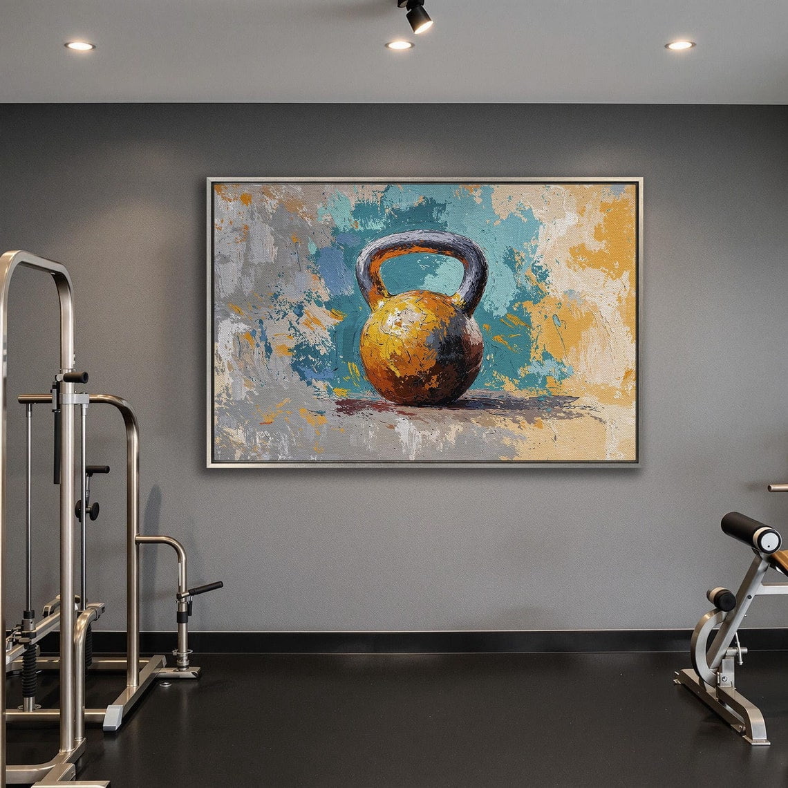 Kettlebell Abstract, Modern Gym Wall Art, Unframed Poster Size 12x18 ...
