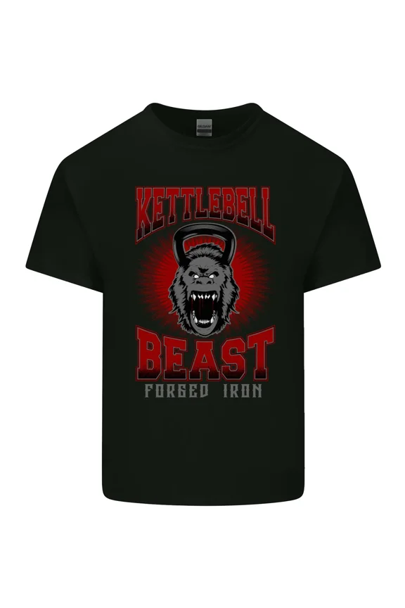 Kettlebell Beast Funny Gym Training Top MMA Unisex T-Shirt Y3623, Up to Size 5XL