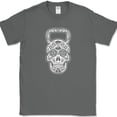 thumbnail image 1 of Kettlebell Skull T-Shirt Workout Fitness Crossfit Lifting Gym Tee - Charcoal, S, 1 of 1