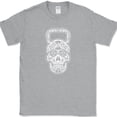 thumbnail image 1 of Kettlebell Skull T-Shirt Workout Fitness Crossfit Lifting Gym Tee - Heather Grey, L, 1 of 1