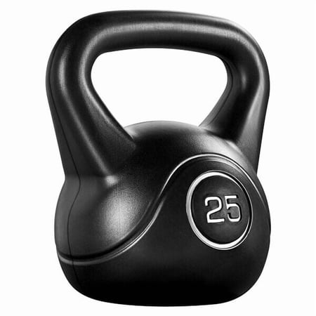 Kettlebell Weight HDPE Coated Kettle Bells 25lbs Home Gym Fitness Bodybuilding