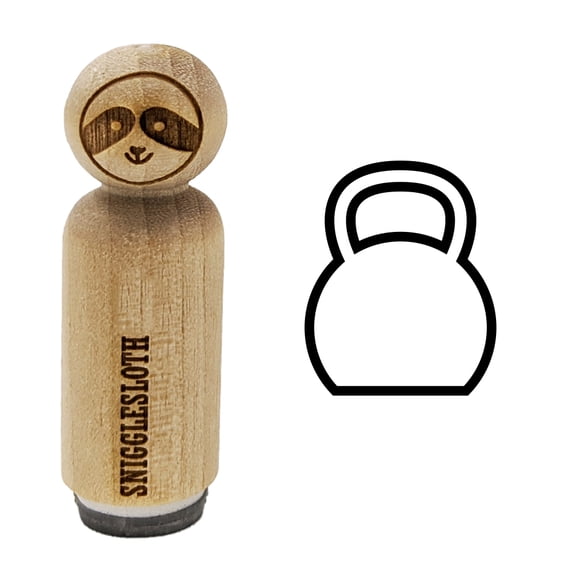 Kettlebell Weight Outline Rubber Stamp for Scrapbooking Crafting Stamping - Mini 1/2 Inch