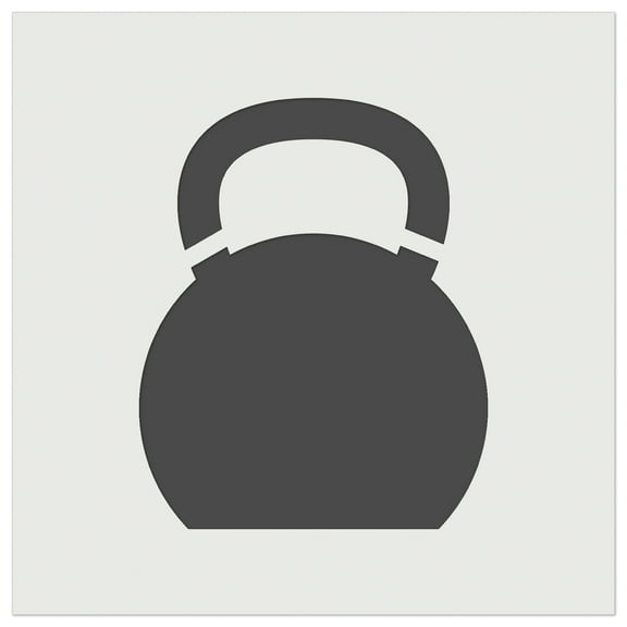 Kettlebell Weight Solid DIY Cookie Wall Craft Stencil - 3.5 Inch
