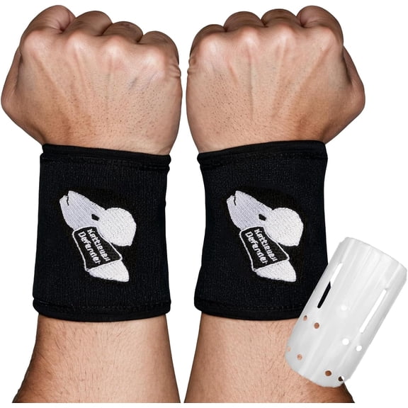 Kettlebell Wrist Guards, Sweat Weighted Wristbands with Insert Support, Shock-Absorbing Sleeve Protector for Athletes Fitness Strength Training