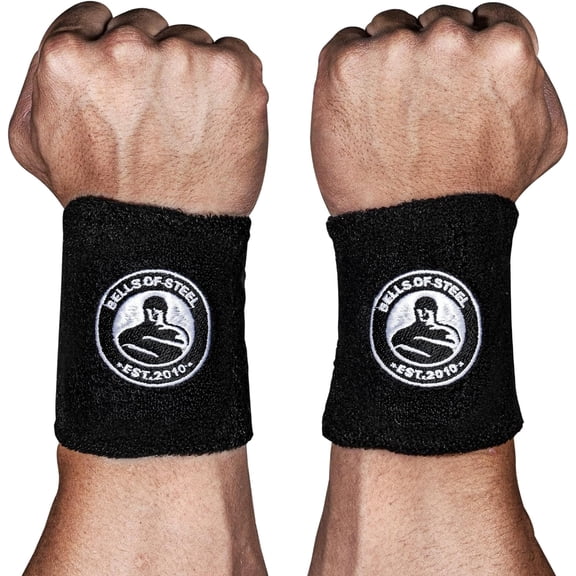 Kettlebells Wrist Guard BellGuard Sweatband with Plastic Inserts for Shock Absorption | Gym Wraps, Brace Working Out One-Size-Fits-All, Pair Guards