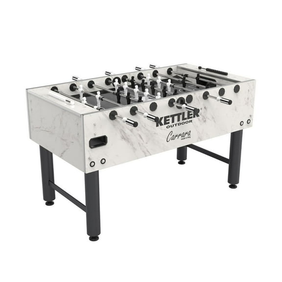Kettler Carrara Outdoor Foosball Table with 360 Degree Goalie Rotation, 5 Resin Balls, 5 Cork Balls and Premium Storage Cover