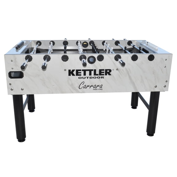 Kettler Carrara Outdoor Foosball Table with 360 Degree Goalie Rotation, 5 Resin Balls, 5 Cork Balls and Premium Storage Cover