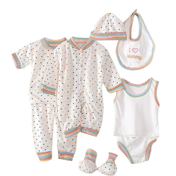 Ketyyh-chn99 8Pcs 0-3 Months Baby Clothing Set Layette Shower Girls Boys Unisex Grow Comfort Soft Clothes Cartoon Outfits Gift Multicolor,One Size