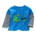 thumbnail image 1 of Ketyyh-chn99 Baby Boy Clothes Boys Fashion Boys' Long Sleeve Tees Tagless Crewneck Cotton Soft Shirts Size for 6-12 Months,Blue, 1 of 3