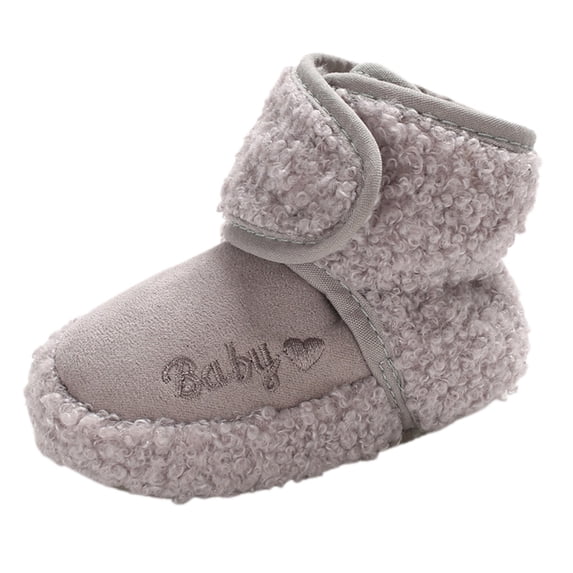 Ketyyh-chn99 Baby Boy Girl Winter Boots Fall Shoes Baby Boys Girls Oxford Shoes PU Leather Soft Rubber Sole Sneakers Anti-Slip Toddler Ankle Boots Walking Shoes Grey,11