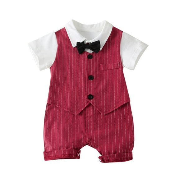 Ketyyh-chn99 Baby Boy Outfit Newborn Baby Boy Romper Long Sleeve Outfits Jumpsuit Clothes Bodysuit One-Piece Romper Red,3-6 Months