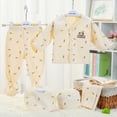 thumbnail image 1 of Ketyyh-chn99 Newborn Clothing Sets Girls 5PCS Newborn Girl Boy Clothes 0-3 Months Baby Outfits Pants Gifts Layette Set Yellow,One Size, 1 of 3