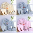 thumbnail image 1 of Ketyyh-chn99 Baby Girl Clothes 0-3 Months 5PCS Newborn Baby Layette Set Tops+Hat+Bib+2 Pants Size for One Size,Yellow, 1 of 9