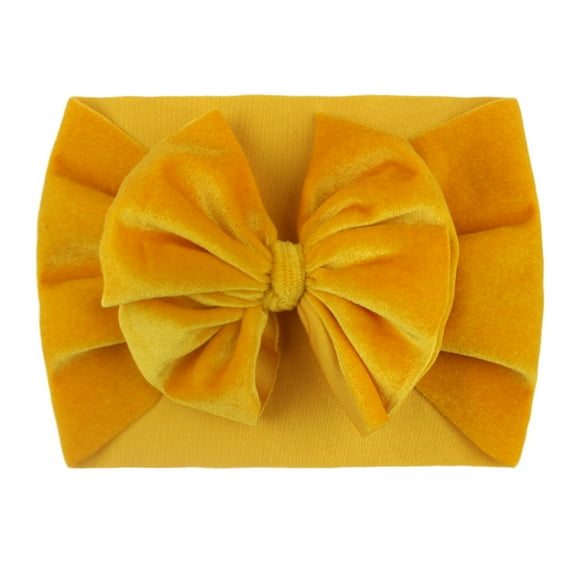 Ketyyh-chn99 Baby Girl Headband Toddler Bow Hair Band Headwear Accessories Yellow
