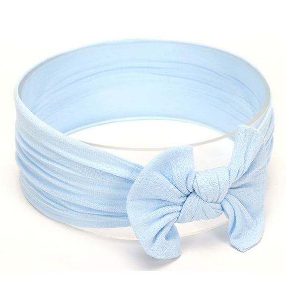 Ketyyh-chn99 Baby Girl Headbands Infant Toddler Cotton Hairbands with Bows Child Hair Accessories Blue