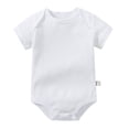 thumbnail image 1 of Ketyyh-chn99 Baby Girls' Soft Bodysuits Baby Girl Bodysuits for Gifting Soft Cotton Baby Bodysuits Short Sleeve for 6-9 Months,White, 1 of 4