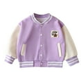 thumbnail image 1 of Ketyyh-chn99 Baby Girls' Warm Winter Parka Coat Toddler Baby Girls Hoodie Jacket Long Sleeve Summer Cute Lightweight Outwear Hooded Top Size for 3-4 Years,Purple, 1 of 3