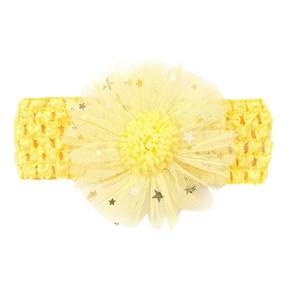 Ketyyh-chn99 Baby Flower Headbands Baby Toddler Baby Boys Girls Stretch Flower Hairband Headwear Headband Hair Accessories,Yellow