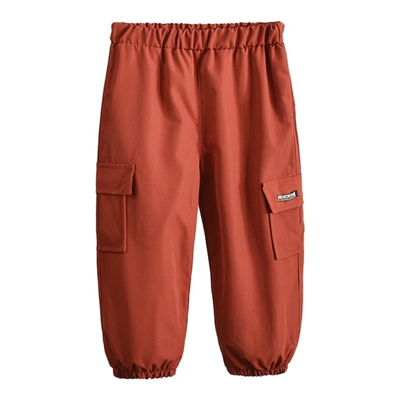 Ketyyh-chn99 Baby Pants 2024 Casual Casual Wide Leg Pants Cute Pants for Boys 2-3 Years,Red