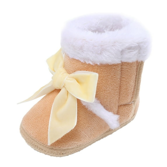 Ketyyh-chn99 Baby Shoes for Girls Girls Boys Snow Warm Boots Winter Booties Khaki,13