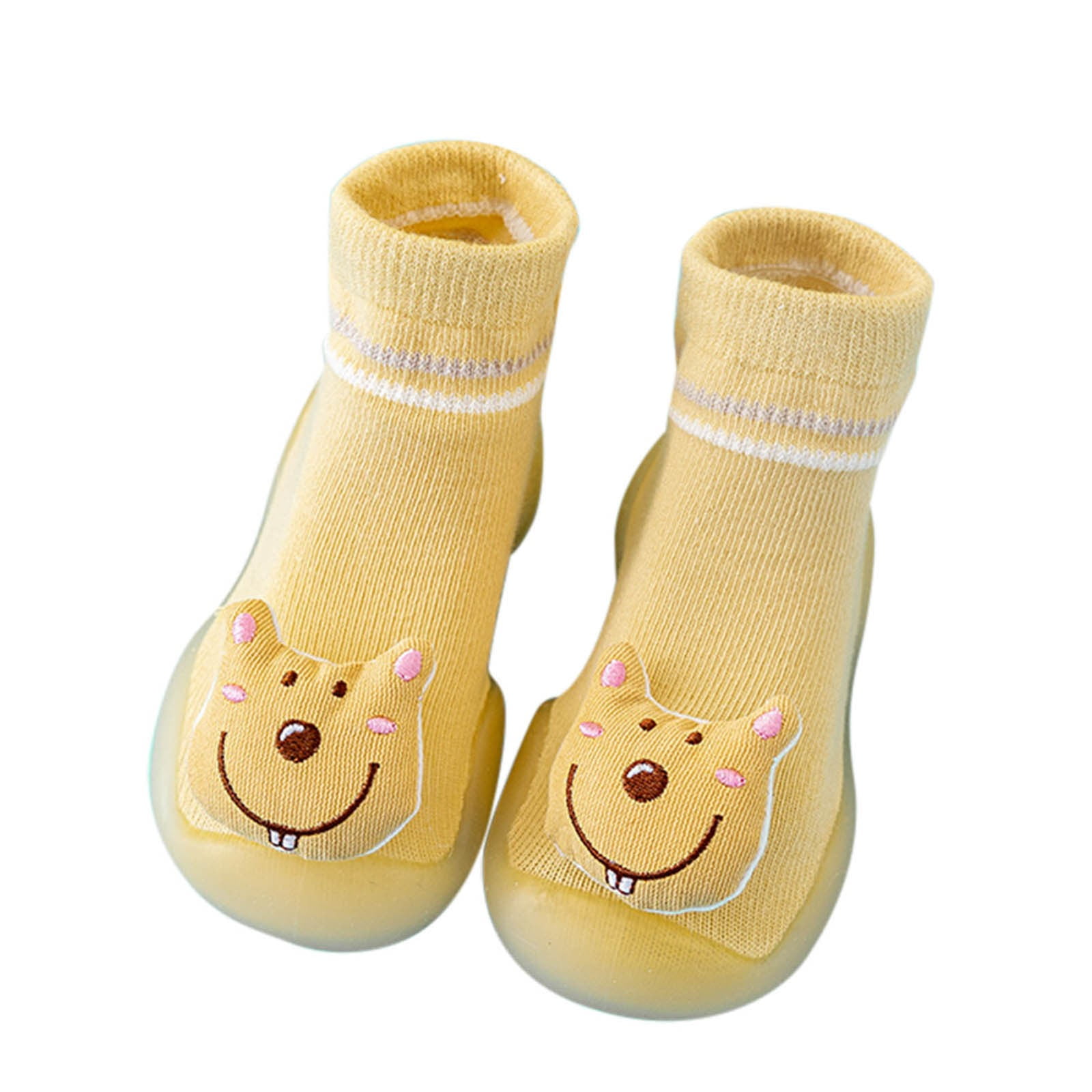 New Baby Winter Socks Shoes In Crochet Character Shoes (0-6 Months) In Yellow & Green Color On Sale main image 0
