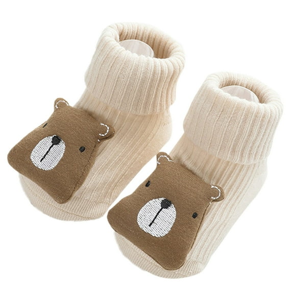 Ketyyh-chn99 Baby Socks Non-Slip Shoes Thickened Socks Baby Girls Socks Beige,XS
