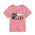 thumbnail image 1 of Ketyyh-chn99 Baby T Shirts Girl 2025 4th Of July T-Shirt Toddler Boy Girl Fourth Star American Flag Patriotic Day Shirt Kid Independence Tee Top for 9-10 Years,Pink, 1 of 3
