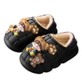 thumbnail image 1 of Ketyyh-chn99 Baby Toddler Boys House Slipper Cartoon Kids Girls Indoor Bedroom Shoes Black,24, 1 of 3